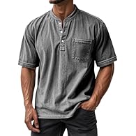 HIGH QUALITY COTTON FOR COMFORTABLE COOL - This short sleeve summer shirt is made from pure breathable cotton that feels extra soft against the skin. The natural material absorbs moisture effectively and ensures a pleasantly dry feeling - even on hot...