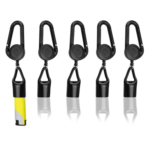 🔥 Multiuso: Lighter holder case può essere attaccato a cintura, cerniera, zaino, chiavi, borsa, facile da trasportare, molto adatto per viaggi, imbarco, campeggio all'aperto.