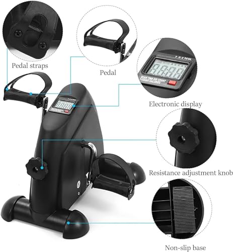 Elektrische pedaal Mini-revalidatiemachine Hometrainer, pedaaltrainer voor revalidatieoefening/arm- en beenoefening Mini draagbare fitnessapparatuur - Afbeelding 3