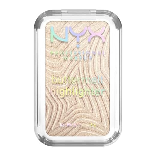 NYX Professional Makeup Buttermelt Highlighter, Iluminador en Polvo, Fórmula Resistente a Transferencias con Manteca de Mango, Karité y Almendra para un Glow Radiante, 12 Horas, Bright y Butta