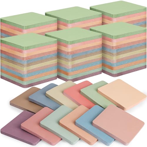 Image of 60 Pack Vintage Sticky Notes 3x3 Inch 12 Retro Colors Memo Pads Bulk