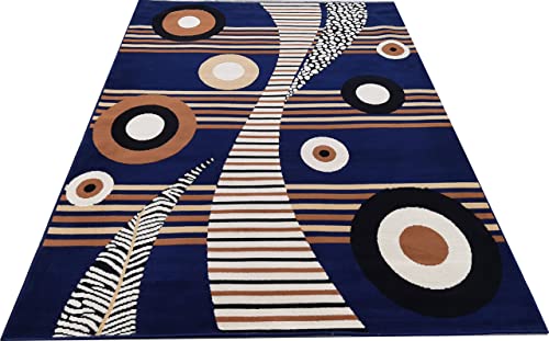 Image of Home Decore Acrylic Carpet for Your Living Room & Drawing Room Aywhere in Your Home (180X240 Blue Colour)- 6x8 Feet