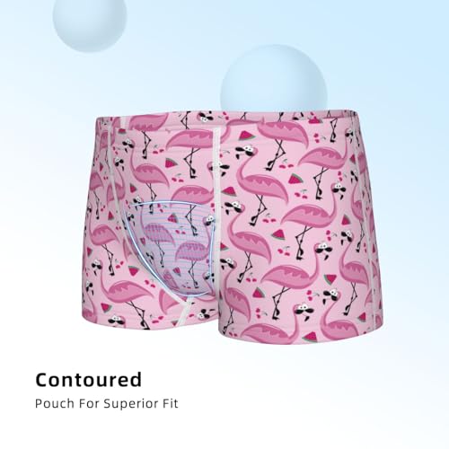 Boys' Cotton Boxer Brief Soft Underwear-Cute Watermelon Flamingo4