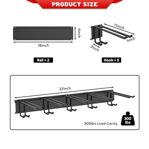 Ultrawall Ski Rack, Wall Mounted Ski Storage for Garage Storage Organizer System, 10 Pairs of Skis Holder for Home Shed, Holds Up to 300lbs by Ultrawall - Image 5