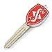 Rotary13B1 Silvia Key Blank - Red Enamel with Chrome Details - Door/Ignition Key