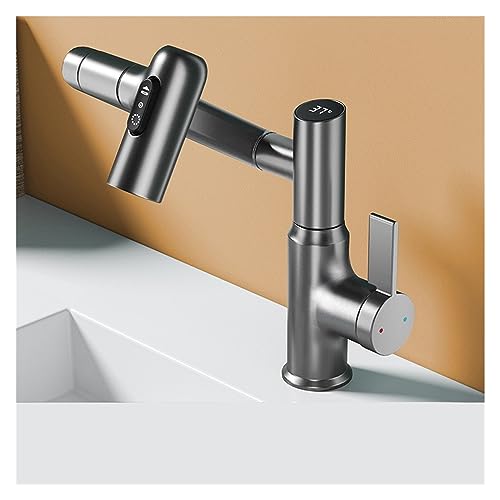Grifo de Baño con Rociador Multifunción y Pantalla LED para el Lavado Facial Cómodo