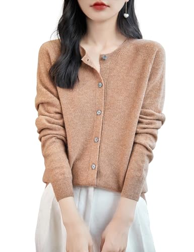 Chanyarn Women's Crewneck 100% Merino Wool Sweater 2025 Spring Fall Solid Long Sleeve Seamless...