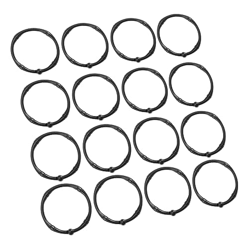 IWOWHERO 12Pcs Rustproof Metal Curtain Rings Decorative Shower Curtain Hooks for Easy Installation Rods and Poles for Bathroom and Window Curtains