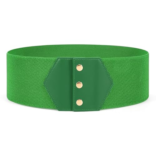 SUOSDEY Women Wide Elastic Belts for Dress Snap-Button Stretch Corset Belt Ladies Stretchy Waistband - Main Image