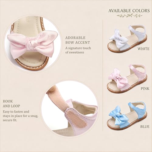 Image of ESTINE Toddler /Little Kid Girls Bow Open Toe Flat Evening Dress Sandals