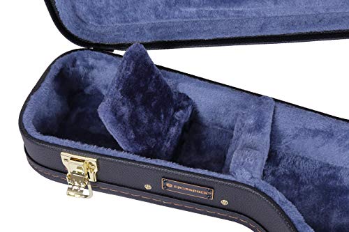 Image of Crossrock Deluxe Wood Hard Case for F-style Mandolin, Black(CRW600MFBK)