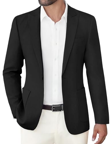 COOFANDY Men's Casual Blazer Slim Fit Sports Coat One Button Business Retro Suit Jackets for Wedding Party