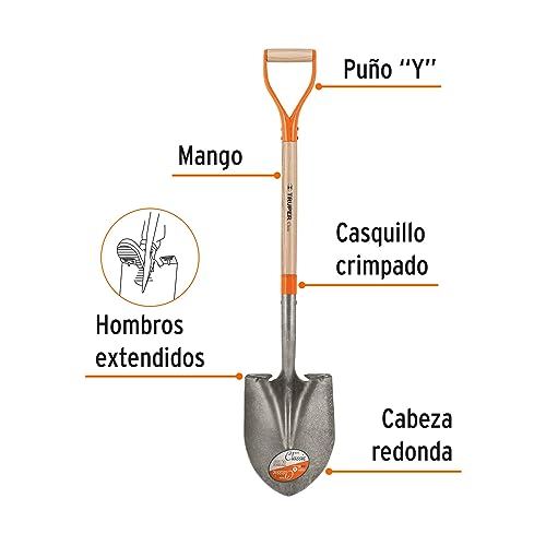 Pala clásica con mango redondo 104 cm Truper miniatura 2