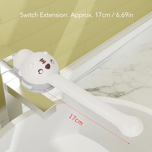 Image of Faucet Handle Extender Set, Connects to Sink Handle and Faucet to Make Washing Hands Fun and Teaches Your Baby or Child Good Habits and Promote Independence to Them (Toronto White)