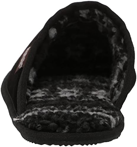 MUK LUKS Men's Dave Printed Berber Suede Scuff Slipper, Black, 12 | Image 2