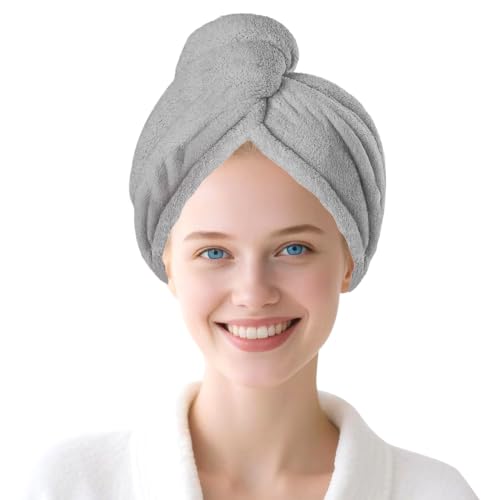 AGKXHDEC Microfiber Hair Drying Towel Wrap,Hair Turbans Towel for Wet Hair