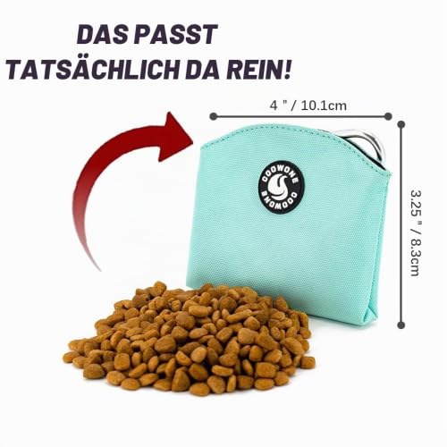 COOWONE Leckerli-Tasche mit magnetischer Öffnung für Hündchen-Leckerli-Snack-Taschen Hundeleckerli-Trägerhalter mit Clip (blau)