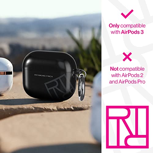 RICHMOND & FINCH Compatible with Airpods 3 Case, Black RF Design, Shockproof, Scratch Resistant, Wireless Charging Compatible - Image 2