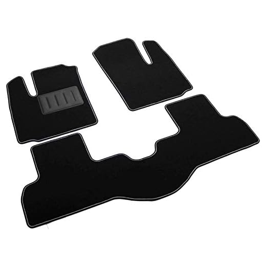 Il Tappeto Auto SPRINT01010 - Alfombrillas de Coche, Negra, Antideslizantes, con Borde Bicolor, tacón de Goma Reforzado,Doblo' Panorama 2000>2009.