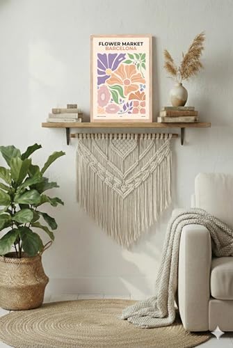 Image of BLINKART Flower Market Aesthetic Modern Art Walls With Frame | Natural Wood Texture | Living Room Bedroom Office Wall Decoration | Poster Home Decor Frames Wall Bedroom | 12x8 Inches (D554)