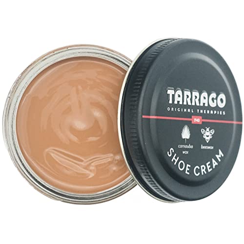 Tarrago Shoe Cream - Professional Shoe Polish With Carnauba Wax To Re-Color And Polish - Smooth Leather Shoes And Boots- Over 100 Colors - 50 Ml/ 1.7Fl. Oz - Sand #112 #TOP1