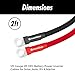 InstallGear 1/0 Gauge 2ft OFC Battery Power Inverter Cables - 2ct, Red/Black - OFC 1/0 Battery Cable Wire - 1/0 Gauge Battery Cable for Car Stereo, Solar, Auto, RV and Marine