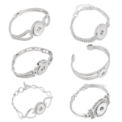 Bracelets réglables à boutons pression pour femme bouton bricolage