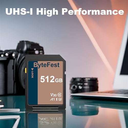 ByteFest SD カード 512GB UHS-I SDXC メモリーカード - C10、U3、V30、4K UHD、超高速転送 の商品画像 7