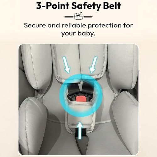 Image of StarAndDaisy 2-in-1 Carry Cot for Newborn Baby /car seat with Adjustable Handle, 3-Point Safety Belt & Removable Canopy /Portable Baby Cot /Baby /Infant, Toddler Car Seat for 0-2 Years - Blue