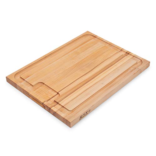 John Boos Block Au Jus Maple CuttingCarving Board with Hand Grips and Sloping Juice Groove 18 Inches x 24 Inches x 15 Inches