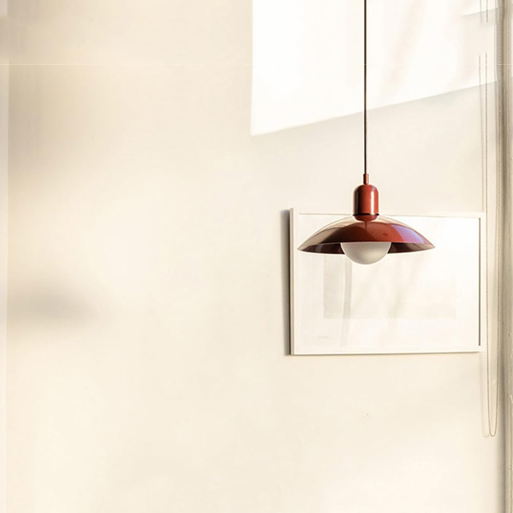 Wisząca lampa w stylu Mid Century Modern do stodoły Nordic Green Ceiling Lampa wisząca Metalowy klosz w kształcie miski Duży żyrandol w stylu rustykalnym do kuchni Wyspa Zlew Jadal