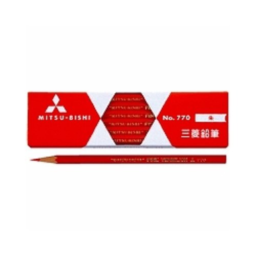 Amazon | 三菱鉛筆 色鉛筆 No.770 六角軸 K770 朱色 1ダース 『 2