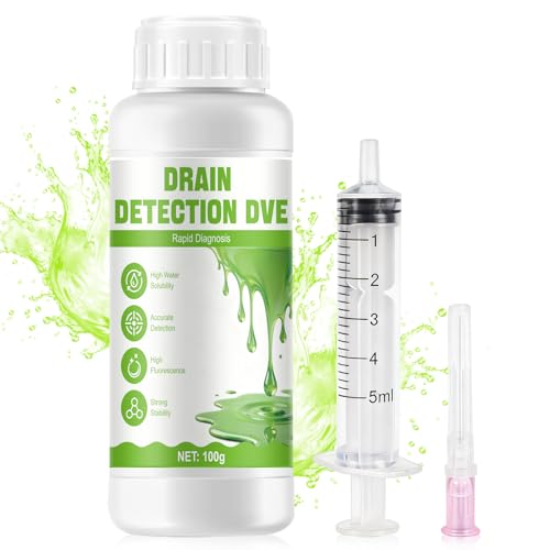 AllisWay Detector de Fugas de Agua, Detector Fugas Piscina, Detector Fugas de Agua, Universalidad, Altamente Soluble en Agua, Posicionamiento Preciso, Apto para Piscinas, Tuberías, Viviendas, 100g