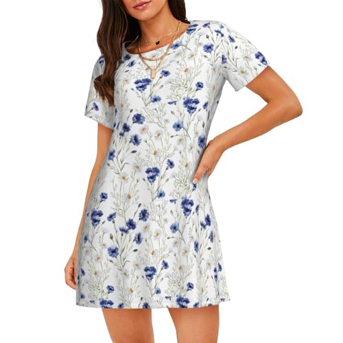 Chemise de nuit légère manches courtes pour en finir avec les nuits trop chaudes