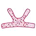 HEEPDD Small Animal Hamster Chest Strap, Harness Dress Cartoon Strawberry Printing Dyeing Soft Breathable Clothes Leather (L)