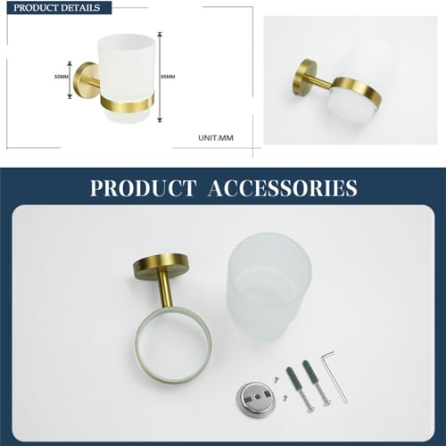 Fixation murale robuste en laiton pour porte-robe et accessoires de douche - 6