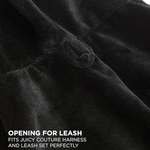 Juicy Couture Hooded Pet Juicy Bling Velour Tracksuit for Small Dogs and Cats - Black - M/L - Image 3