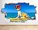 Produktbild Wandtattoo / Wandaufkleber, Motiv: Surfhund, 3D-Effekt, Vinyl