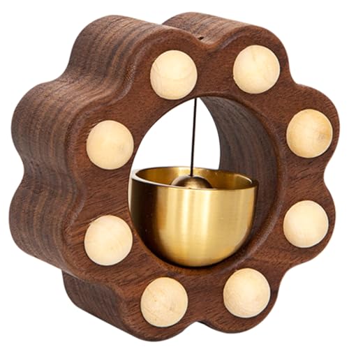 HOMSFOU Campana De Madera Timbre De Puerta Decoración De Hogar Diseño De Campanillas