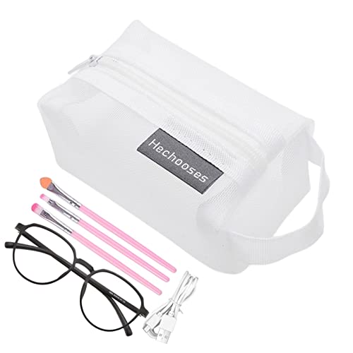 ジッパー付きメッシュ化粧バッグ | ジッパーバッグ トラベルウォレット メッシュポーチ,多目的トイレタリーポーチとボードゲーム収納、ポータブルで耐久性のあるジッパー収納バッグ Strmolt