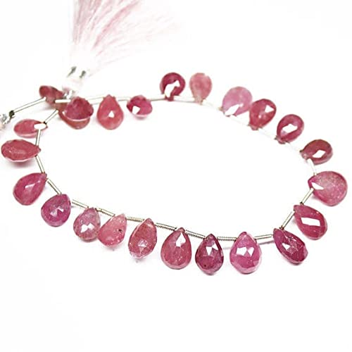 Saphir rose facetté briolette 11mm perle de joaillerie loose