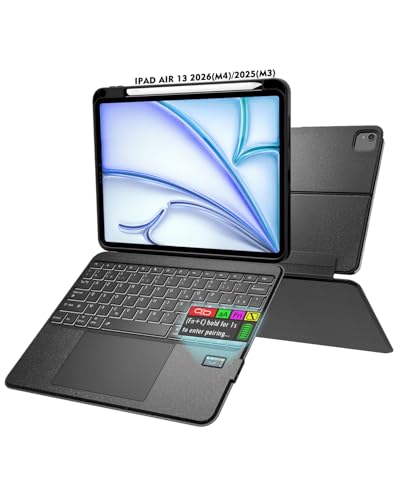 Doohoeek Étui Bluetooth Clavier avec Écran LCD pour iPad Air 13 2026(M4)/2025(M3)/2024(M2), iPad...