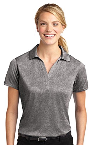 Sport-Tek Ladies Heather Contender Polo, Vintage Heather, Large