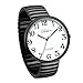 Blekon Collections New Super Large Face Stretch Band Japanese Movement PC21J Fashion Watch (Black)