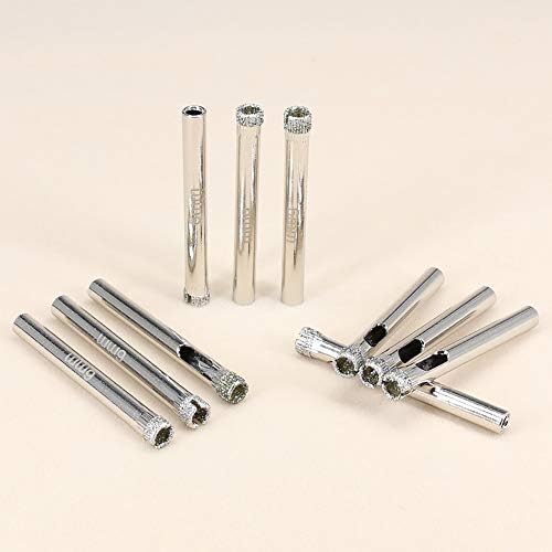 10 Pieces 6mm 8mm 10mm Diamond Tipped Tile Marble Glass Drill Bit Hole Saw for Ceramics Porcelain Ceramic Tile (6mm)