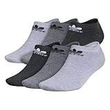 adidas Originals Men's Trefoil No Show Socks (6-Pair),Grey - White Marl/ Black Onix - Light Onix...