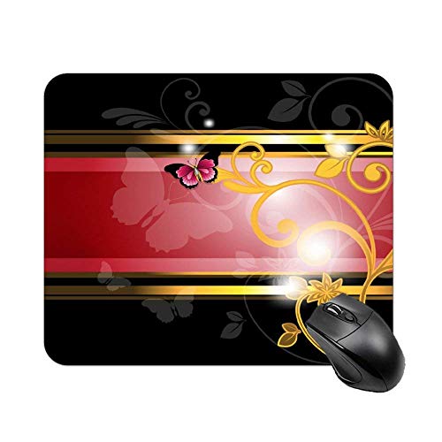 Preisvergleich Produktbild Schmetterling auf goldenem wirbel mauspad schreibtisch computerzubehör brett dekor bürobedarf