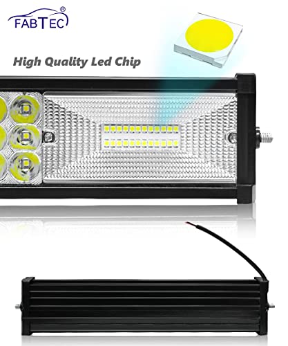 Image of FABTEC 60 LED 11 Inch /28 cm Mercury LED Bar Light LED Fog Light for Cars (11 Inch,White)