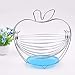 Moolo Assiette de Fruits Balancer hamac Fruit Basket avec poignée Ronde en Argent de Stockage Paniers, Produits ménagers Drainage légumes Panier Chrome Fruits Bol
