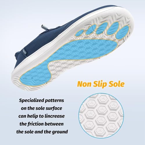 Miniatura 5 de Hobibear Zapatillas De Deporte Unisex Para Hombre Y Mujer, Sueltas Y Con Las Manos Libres, Minimalistas, Azul Marino, 38 Eu Larga